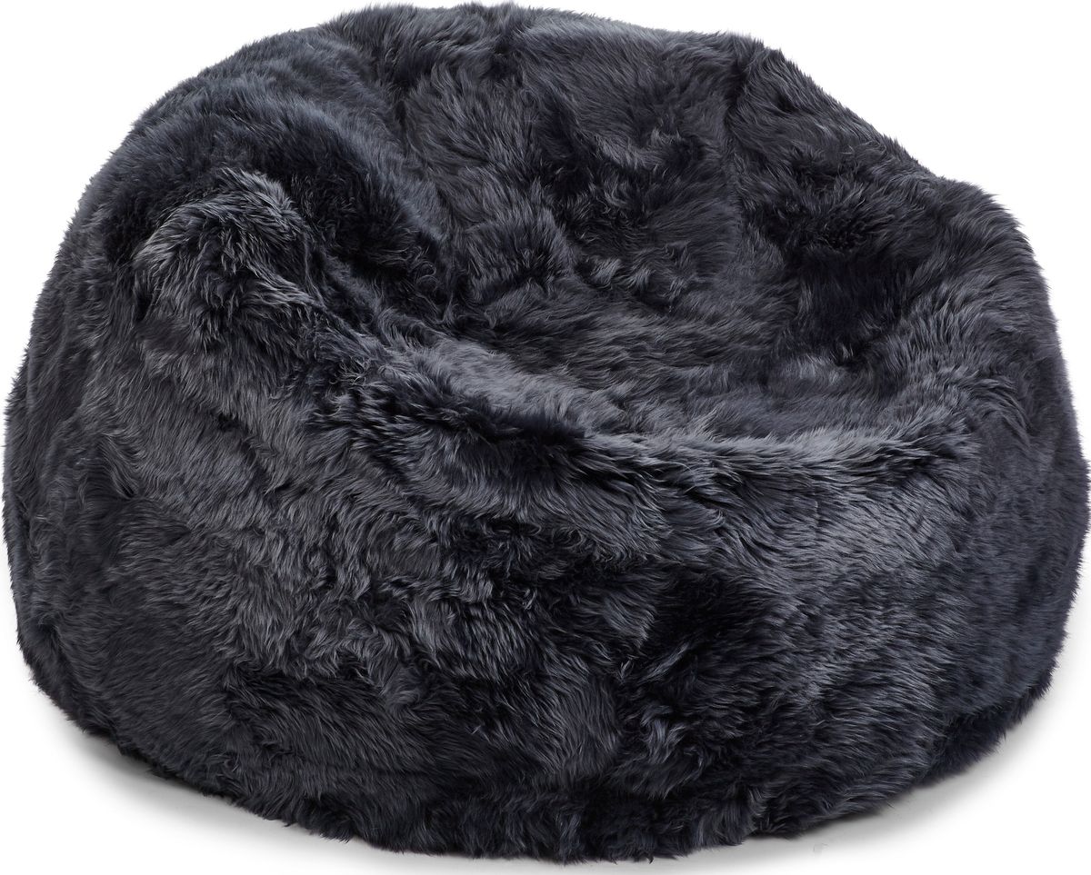 Saccosäck | Fårskinn | Lång lugg | 73x74 cm | 92x93 cm Navy