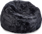 Saccosäck | Fårskinn | Lång lugg | 73x74 cm | 92x93 cm Navy