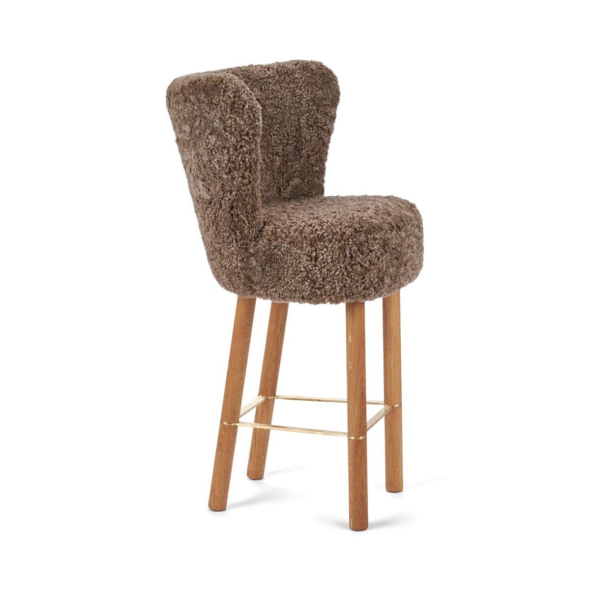 Emilia Barstol | Kort lugg | 57x47x106 cm Ljusbrun