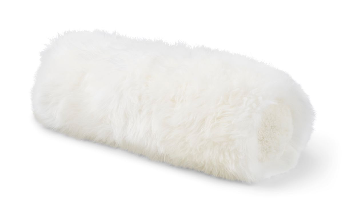 Fårskinnskudde Korallrev | Lång lugg | 20x52 cm Vit / Ivory