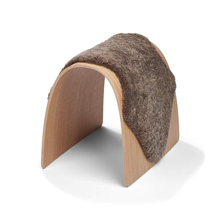 Sheep Stool cover | Kort lugg | Nya Zeeland Ljusbrun