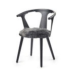 Stolsdyna | Fårskinn | Lång lugg | D38 cm Mörkgrå