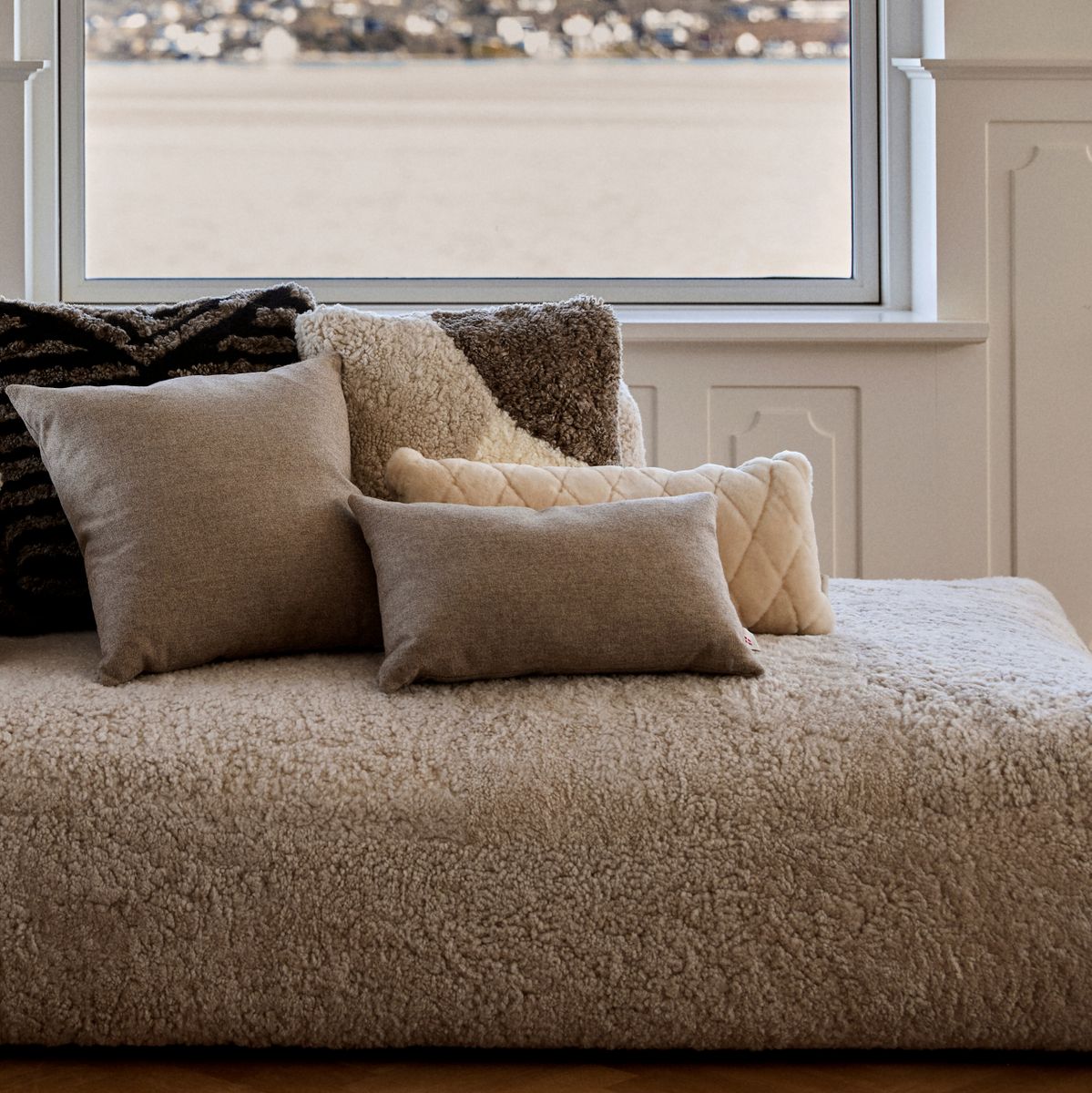 Classic Collection | Ullkudde | Dubbelsidig | 52x52 cm | 34x52 cm Beige