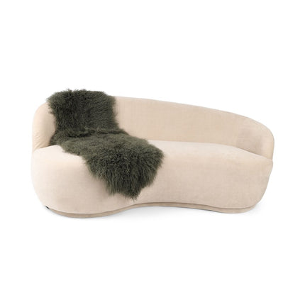 Dubbelt Lammskinn | Tibet | 150x55 cm Häck Grön