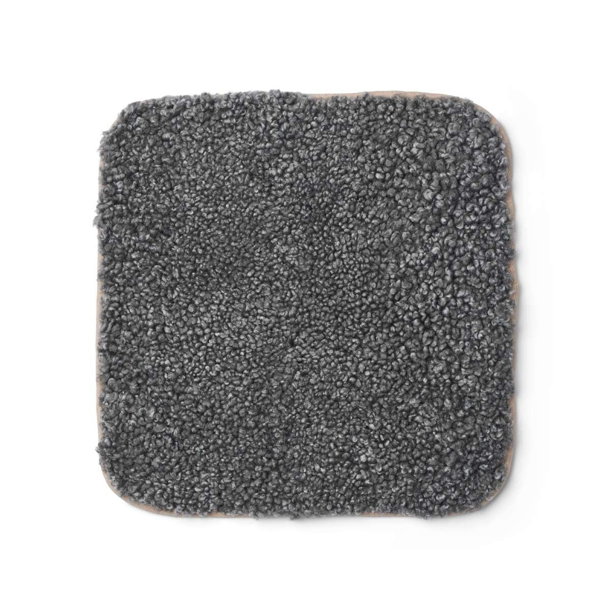 Stolsdyna | Fårskinn | Kort lugg | 35x35 cm Grå