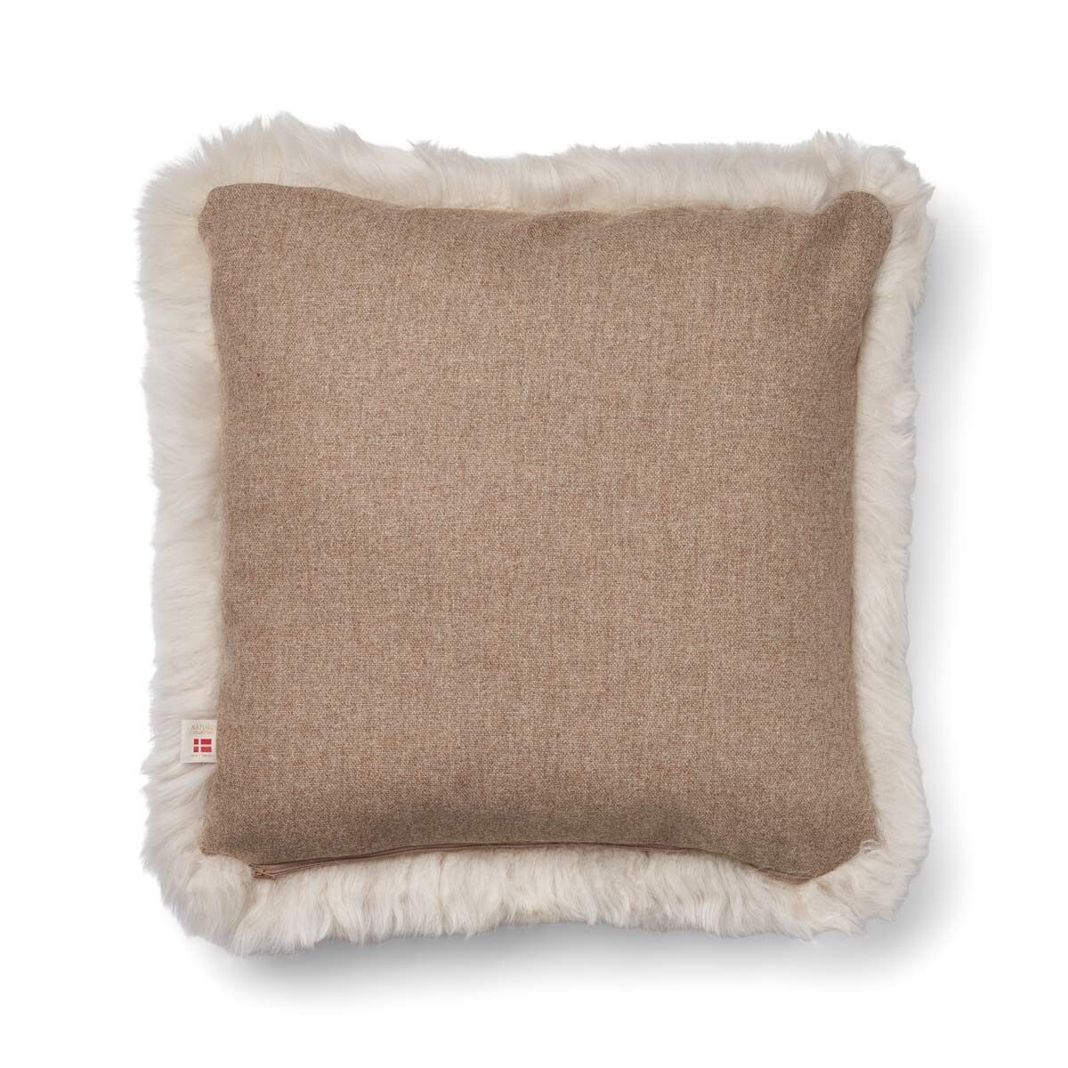 Classic Collection | Ullkudde | Lång lugg | 52x52 cm | 34x52 cm Beige / Beige