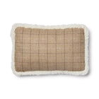 Checked Collection | Ullkudde | Kort lugg | Dubbelsidig | 52x52 cm | 34x52 cm Rutigt / Beige / Vit