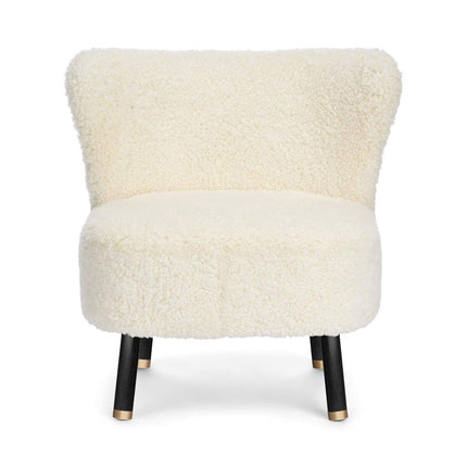 Emil Lounge Chair | Kort lugg Vit