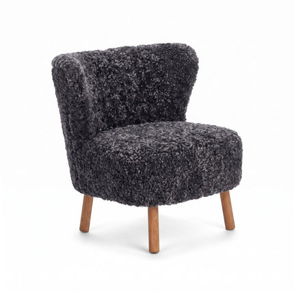 Emil Lounge Chair | Kort lugg Koksgrå
