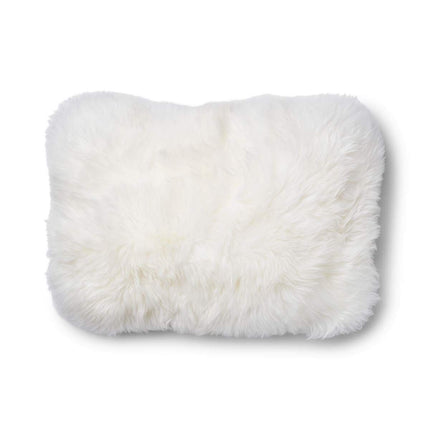 Checked Collection | Ullkudde | Lång lugg | 52x52 cm | 34x52 cm Rutigt / Beige / Vit