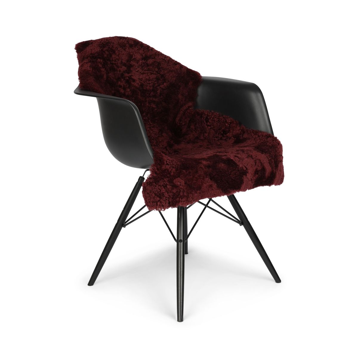 Fårskinn Premium | Kort lugg | 90x60 cm Vinröd