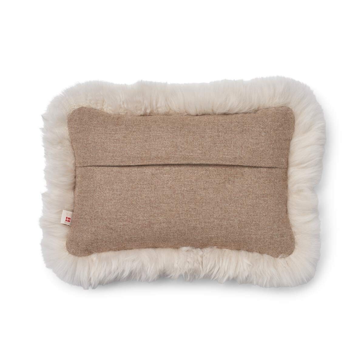 Classic Collection | Ullkudde | Lång lugg | Dubbelsidig | 52x52 cm | 34x52 cm Beige / Beige