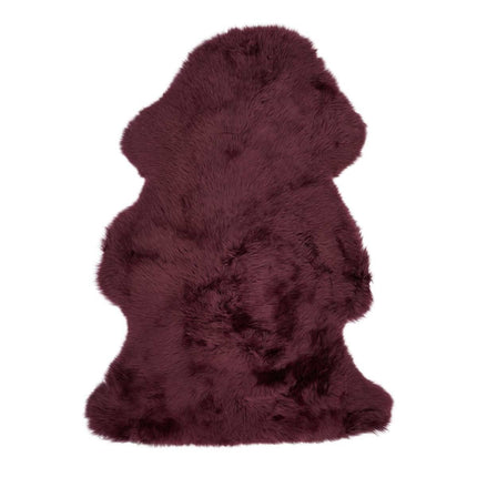 Fårskinn Premium | Lång lugg | 115x60 cm Aubergine