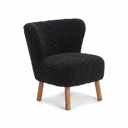 Emily Lounge Chair | Kort lugg Svart