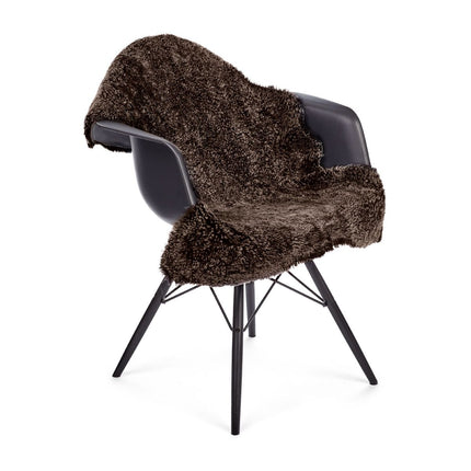Premium Fårskinn | Kort lugg | Lockig | 100x60 cm Cappuccino