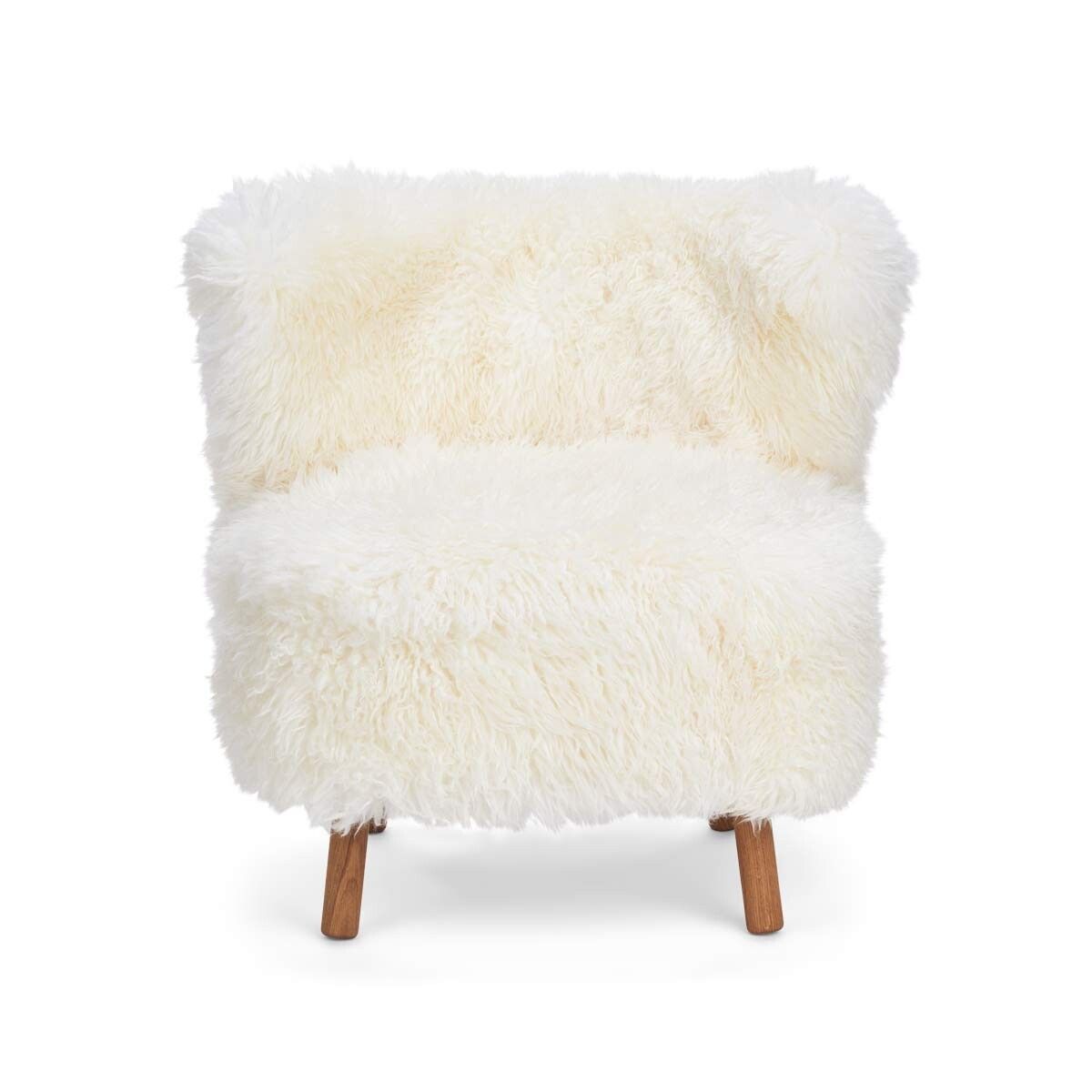 Emil Lounge Chair | Lång lugg Vit