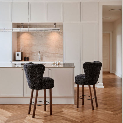 Emilia Barstol | Kort lugg | 57x47x106 cm Koksgrå