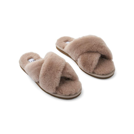 Slipper Cross Teddy Brun