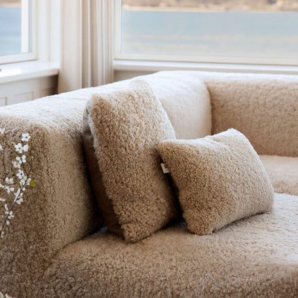Classic Collection | Ullkudde | Kort lugg | 52x52 cm | 34x52 cm Beige/Pärla
