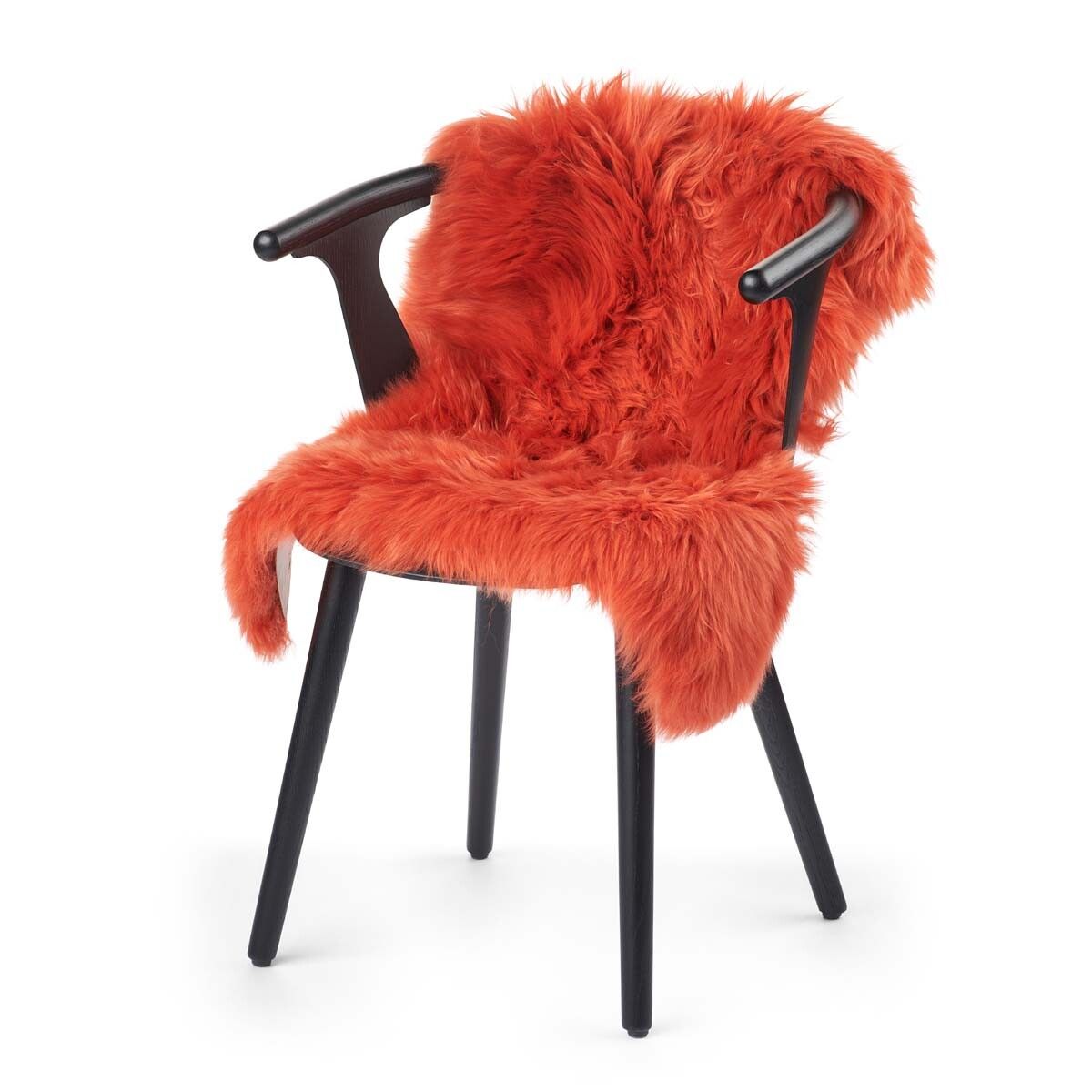 Fårskinn Premium | Lång lugg | 100x60 cm Pangorange