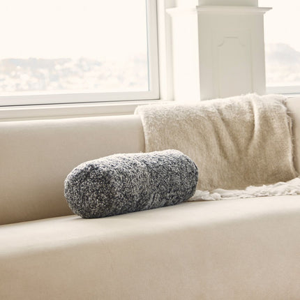 Fårskinnskudde Korallrev | Kort lugg | 20x52 cm Koksgrå