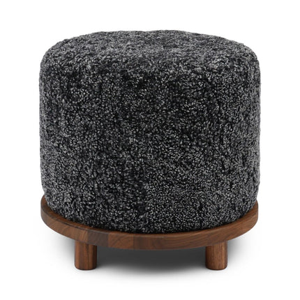 Simon pouf | Kort lugg | D46xH42 cm Koksgrå