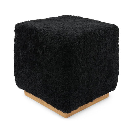 Fotpall/Sittpuff Benjamin | Polstrad Svart