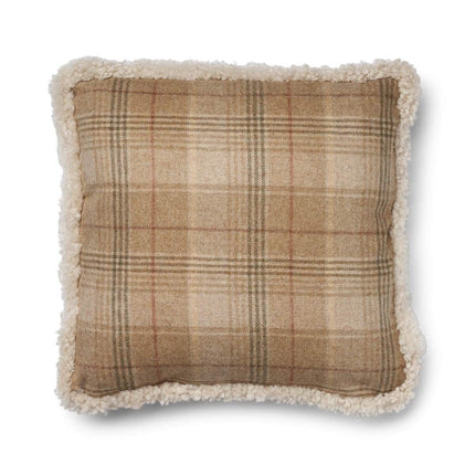 Wool Cushion | Doublesided | SW trim | 52x52 cm Sand-Beige/Pärla