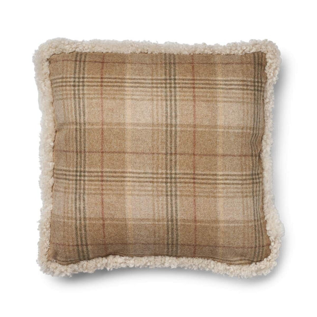 Checked Collection | Ullkudde | Kort lugg | Dubbelsidig | 52x52 cm