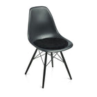 Stolsdyna | Fårskinn | Kort lugg | D38 cm Svart