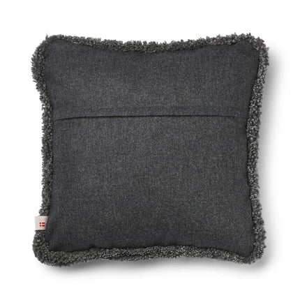 Short-Wool Sheepskin Cushion | SW trim | 52x52 cm Rock/Grafit