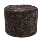 Sittpuff Cylinder | Fårskinn | Kort lugg | D44x33 cm Cappuccino
