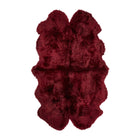 Fårskinn Premium | Lång lugg | 180x110 cm Bordeaux