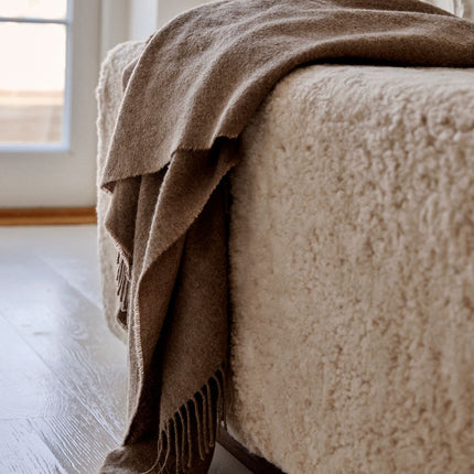 Amanda Alpacca pläd Mörk Grå