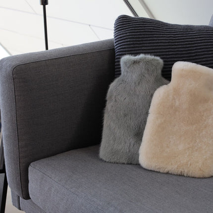 Värmekudde | Kaninpäls | Kort lugg | 22x32 cm Beige