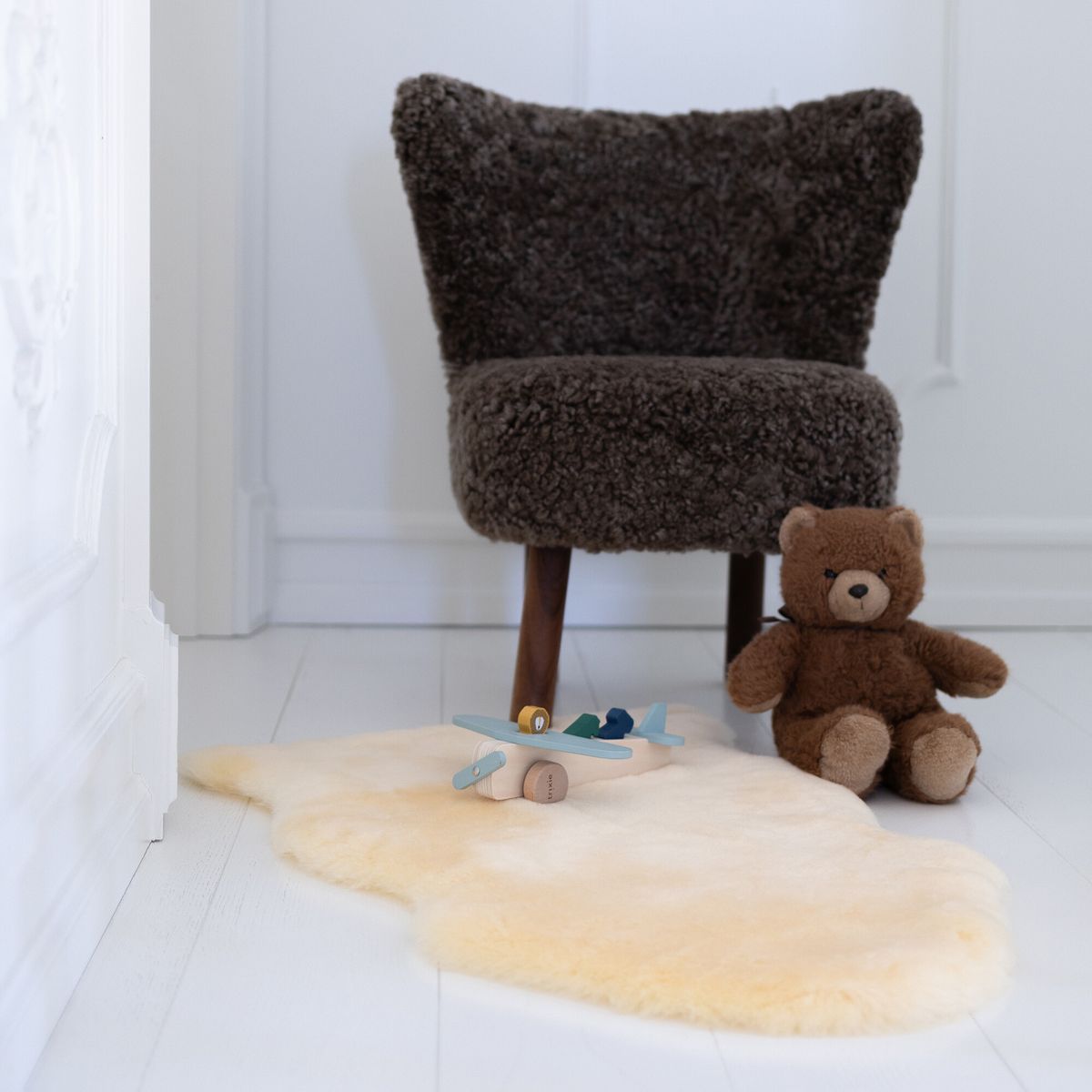 Lammskinn Baby | Till barn & bebisar | Perfekt till barnvagnen | 80 cm Gul Gul