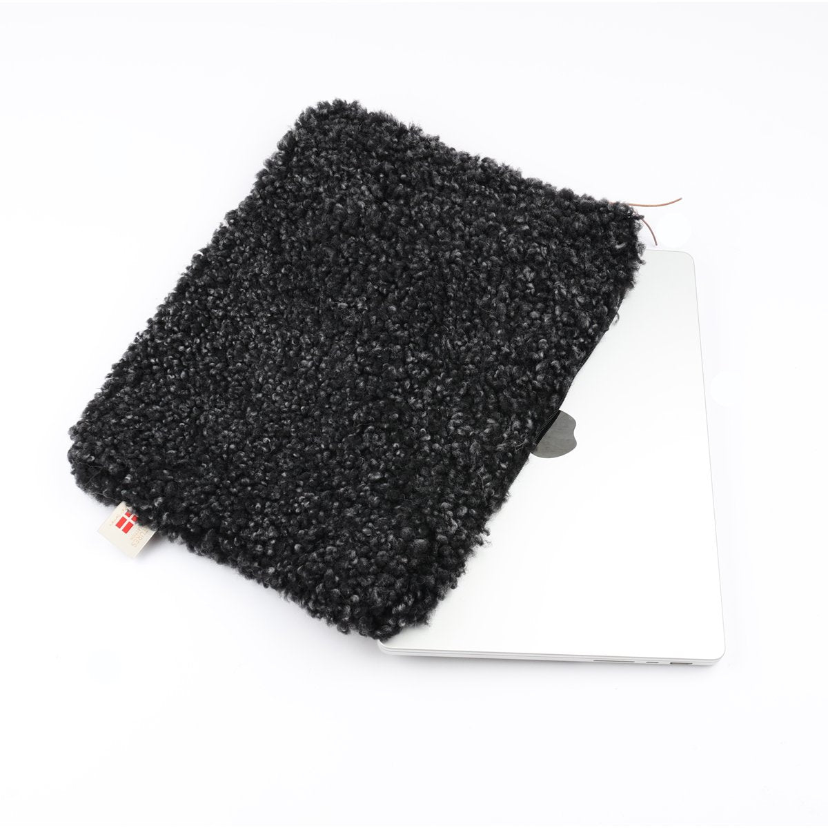 Computer Sleeve ⎮ Fårskinn ⎮ 36 cm x 28 cm Koksgrå