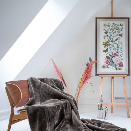 Alpackaullpläd | 100% baby alpackaull Svart