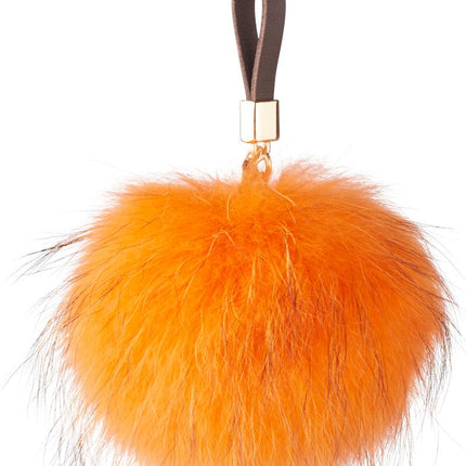 Pom Pom Nyckelring Orange