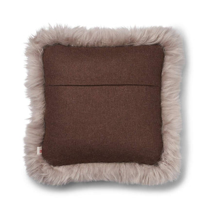 Wool Cushion | LW trim  | 52x52 cm Brun/Dove