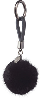 Pompon nyckelring Svart