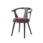 Stolsdyna | Fårskinn | Lång lugg | D38 cm Mörk Lila