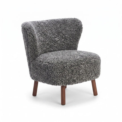 Emil Lounge Chair | Kort lugg Grå