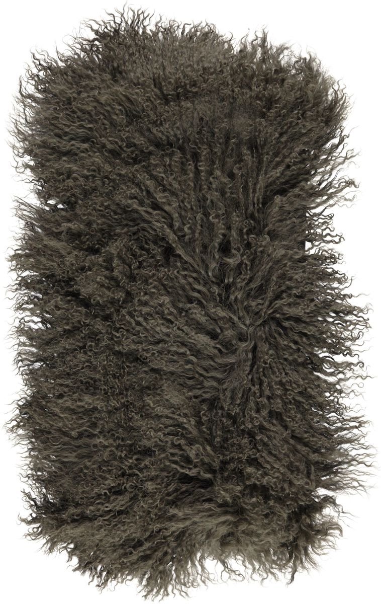 Fårskinnskudde | Lockig | Tibet | 28x56 cm Häck Grön