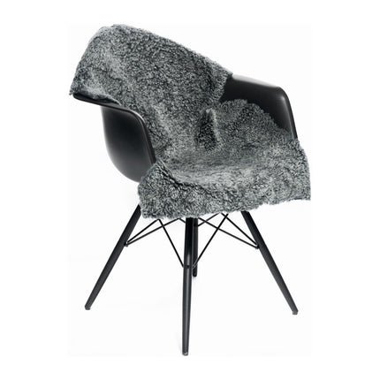 Premium Fårskinn | Kort lugg | Lockig | 100x60 cm Grå