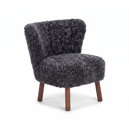 Emily Lounge Chair | Kort lugg Koksgrå