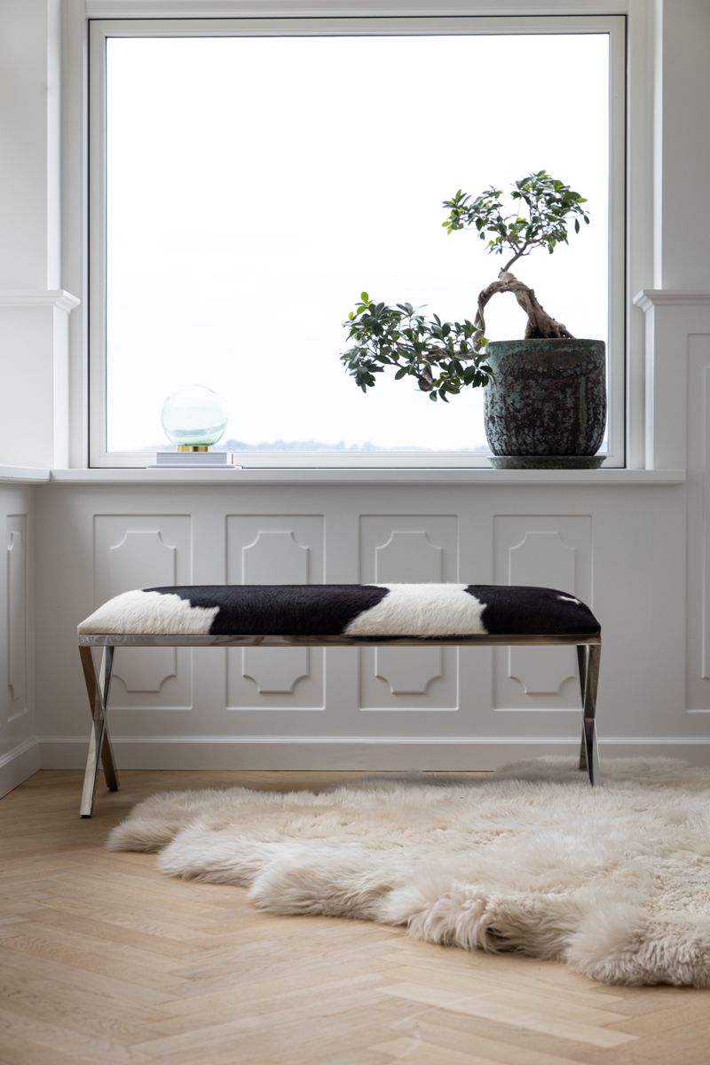 Bänk | Koskinn | 110x45x45 cm Salt / Peppar / Svart / Vit