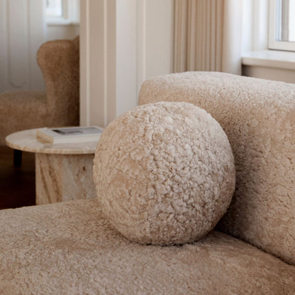 Angelite kudde | Kort lugg | Nya Zeeland | Ø25/30/35 cm Koksgrå