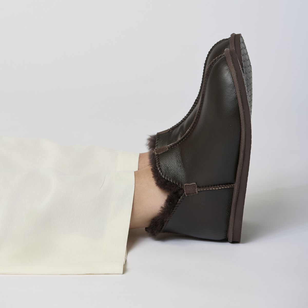 Boots | Unisex | Mocka | Fårskinn Kastanj