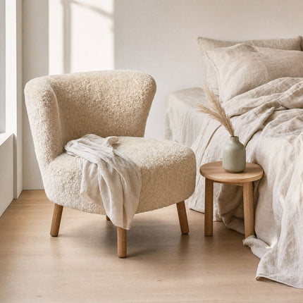 Emil Lounge Chair | Kort lugg Koksgrå